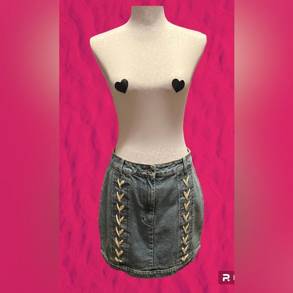 NWT Endless rose denim mini skirt - Picture 2 of 5